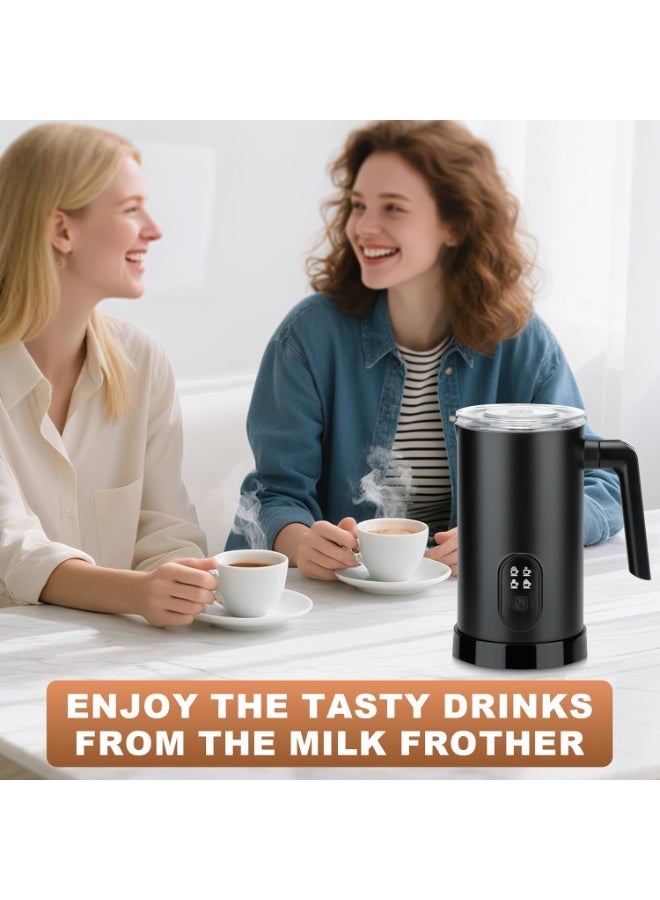 توهج شجاع جهاز خفق الحليب، جهاز تبخير الحليب الكهربائي 4 في 1، 4 أوضاع لخفق الحليب، صانع رغوة ساخن وبارد أوتوماتيكي ومدفئ حليب للاتيه والكابتشينو والماكياتو، 400 وات (أحدث إصدار 2026) - Image 4